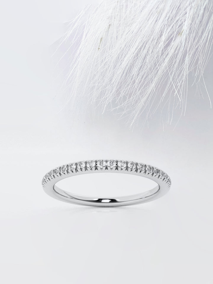 Round FG - VS2 Lab Grown Diamond Half Eternity Wedding Band - Doozy Diamonds