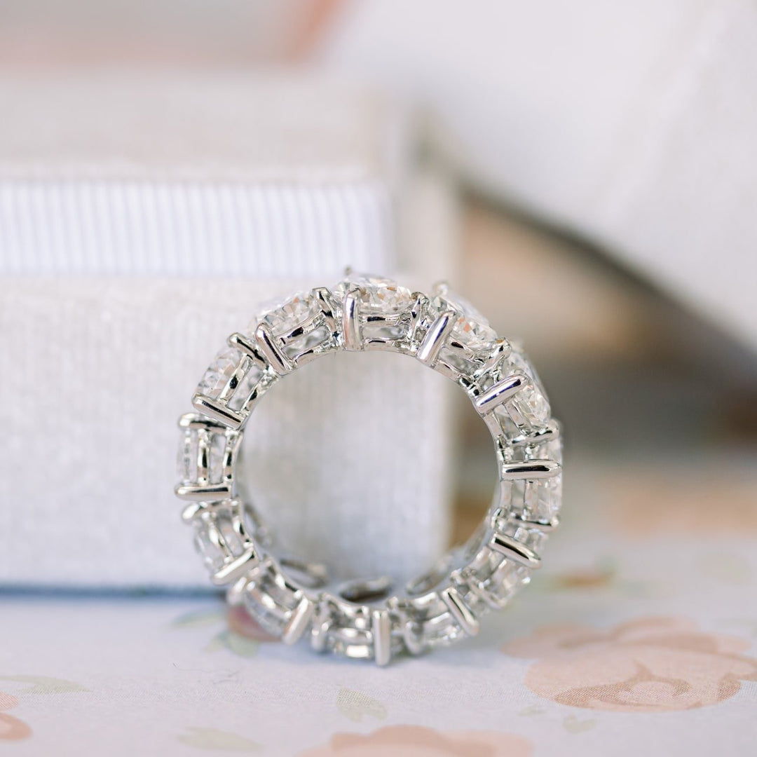 Pear Cut DE - VS1 Lab Grown Diamond Full Eternity Wedding Band - Doozy Diamonds