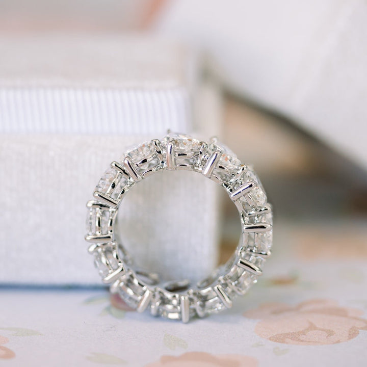 Pear Cut DE - VS1 Lab Grown Diamond Full Eternity Wedding Band - Doozy Diamonds