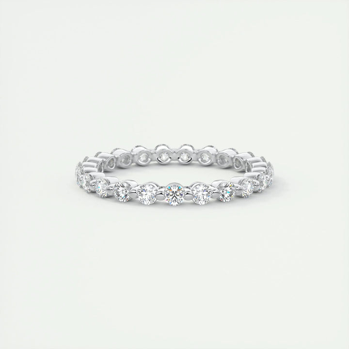 Round Brilliant round brilliant diamond wedding band front view