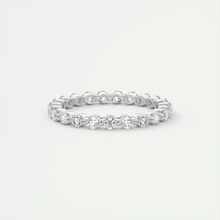 Round Brilliant round brilliant diamond wedding band front view