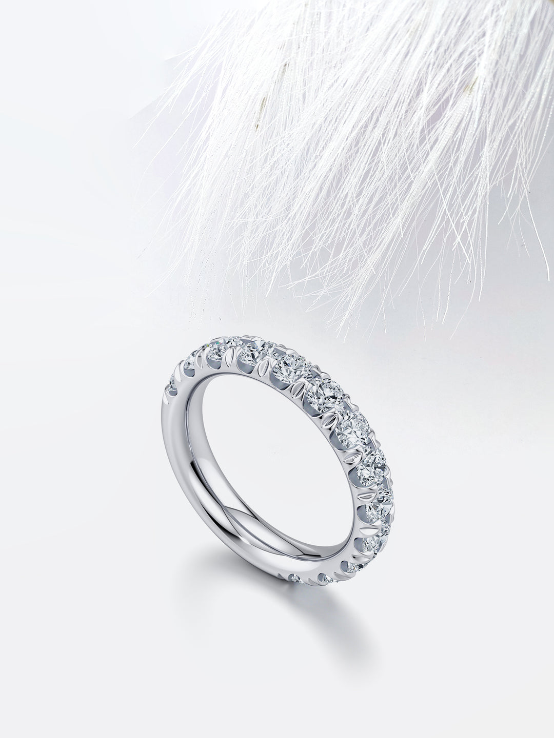 Round FG - VS1 Lab Grown Diamond Half Eternity Wedding Band - Doozy Diamonds