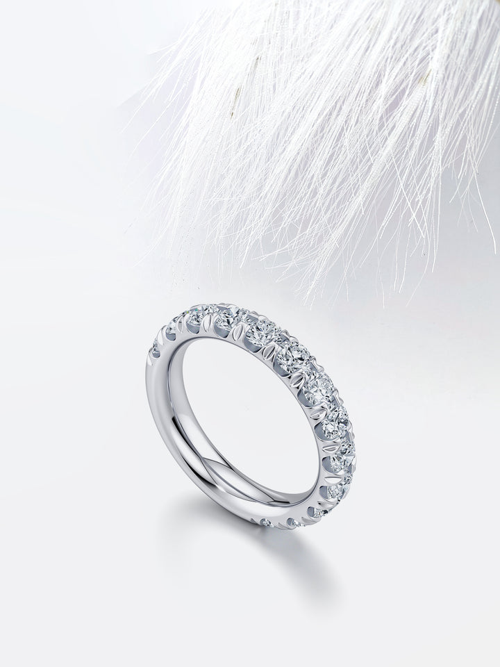 Round FG - VS1 Lab Grown Diamond Half Eternity Wedding Band - Doozy Diamonds