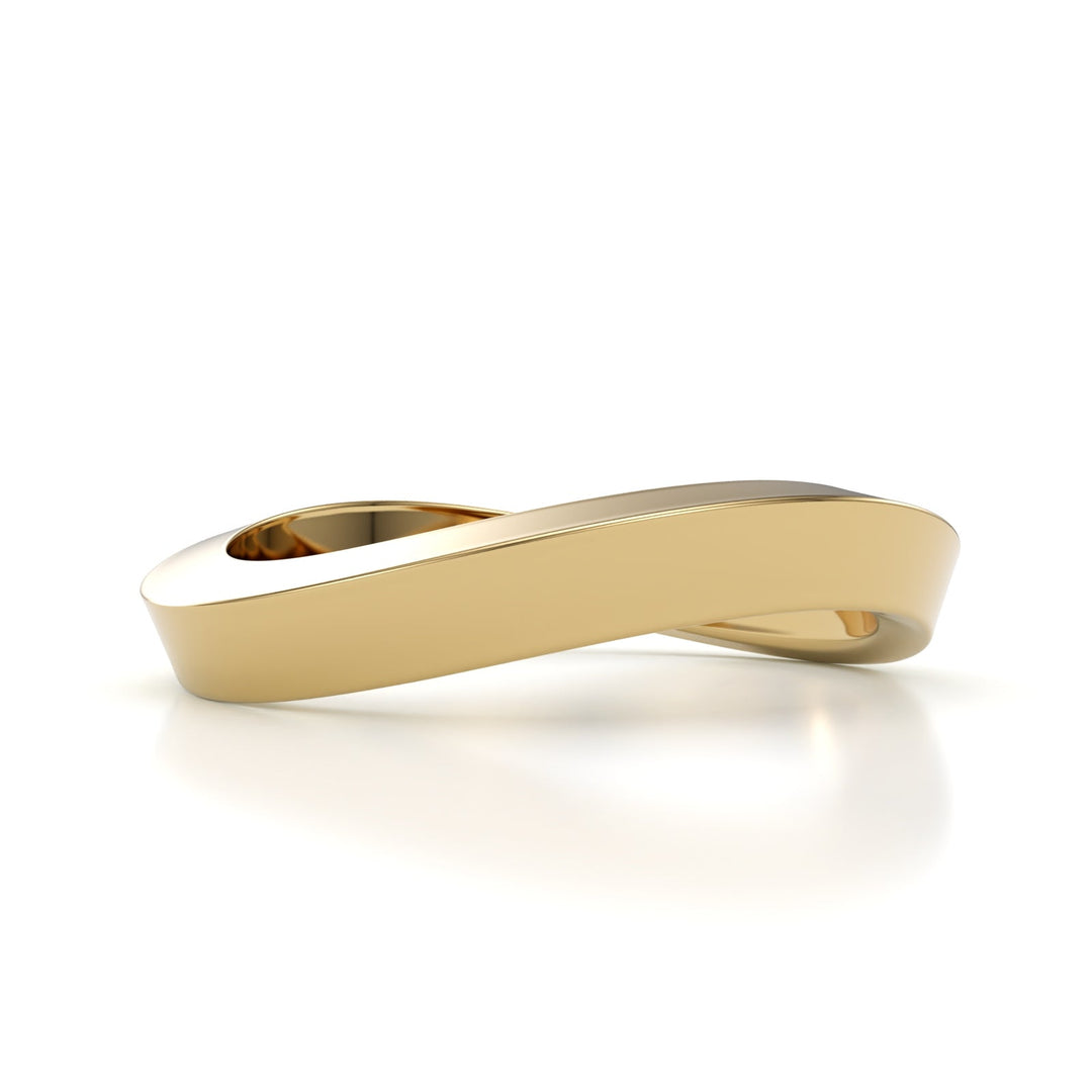 14k|18K Solid Gold Unique Curved Wedding Band for Women - Doozy Diamonds