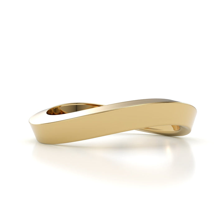 14k|18K Solid Gold Unique Curved Wedding Band for Women - Doozy Diamonds