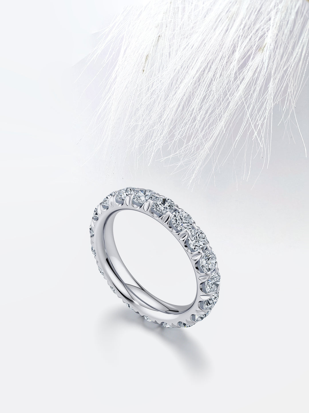 Round FG - VS1 Lab Grown Diamond Eternity Stacking Band - Doozy Diamonds