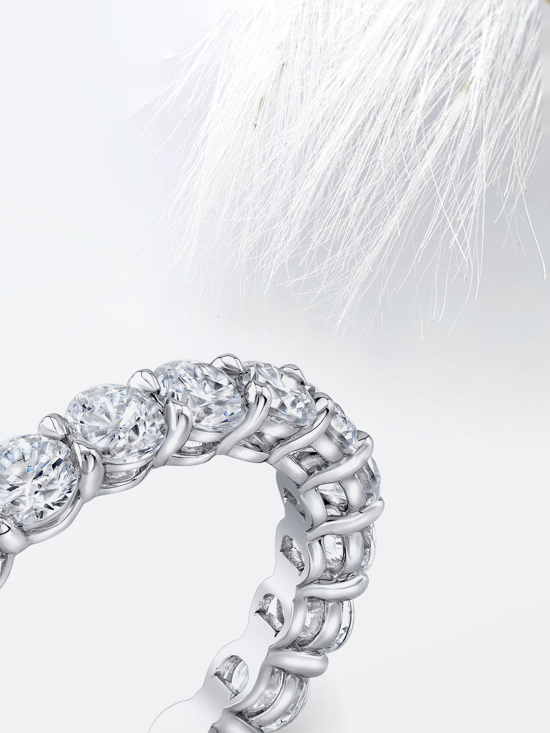 Round FG - VS1 Lab Grown Diamond Full Eternity Dainty Band - Doozy Diamonds