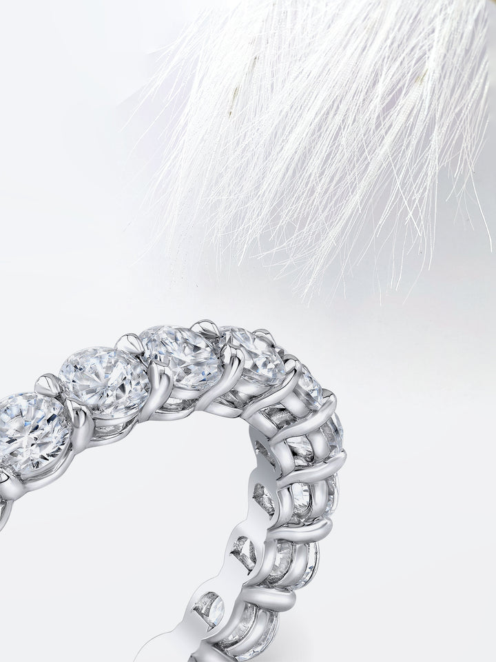 Round FG - VS1 Lab Grown Diamond Full Eternity Dainty Band - Doozy Diamonds