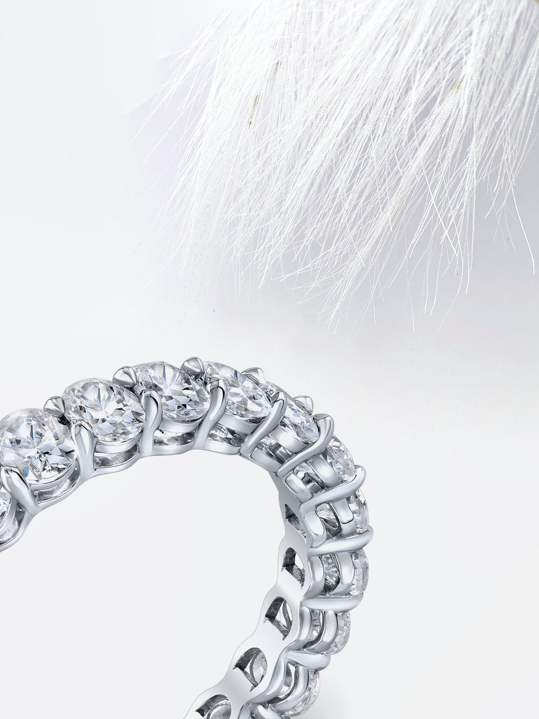 Oval FG - VS1 Lab Grown Diamond Full Eternity Wedding Band - Doozy Diamonds