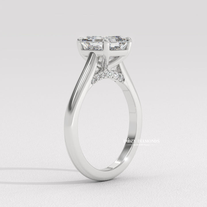 Shop asscher cut solitaire lab grown diamond engagement ring online