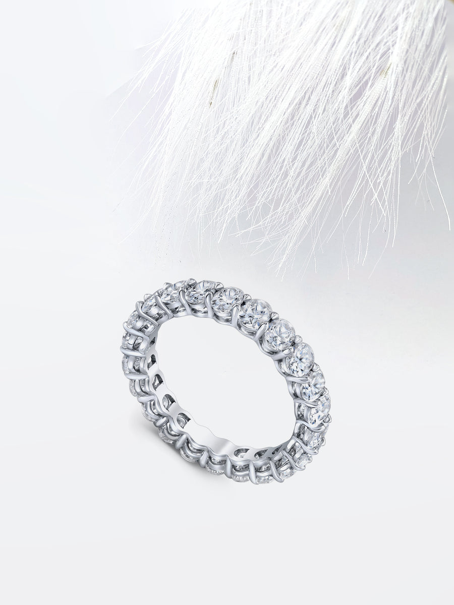Oval FG - VS1 Lab Grown Diamond Full Eternity Wedding Band - Doozy Diamonds