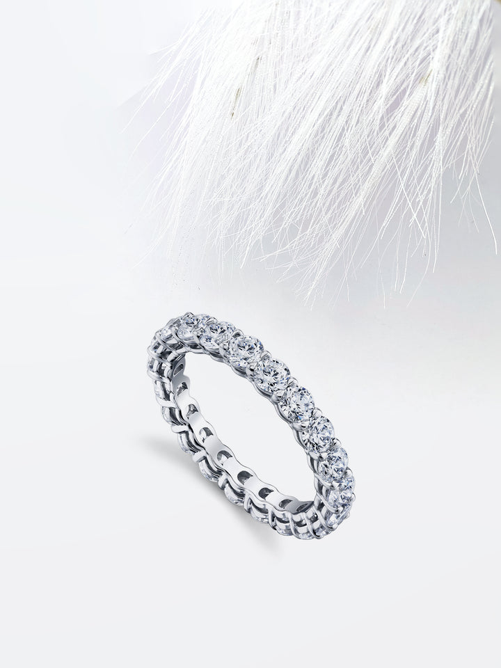 Round FG - VS1 Lab Grown Diamond Full Eternity Dainty Band - Doozy Diamonds