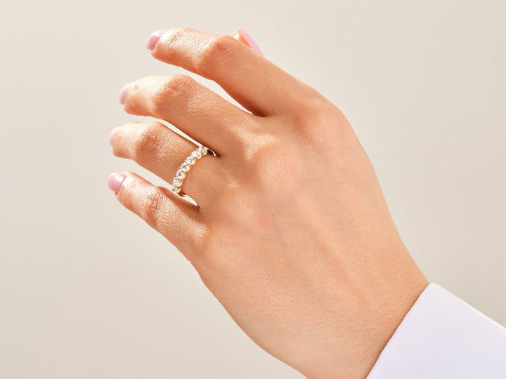 Ethically sourced round diamond eternity band