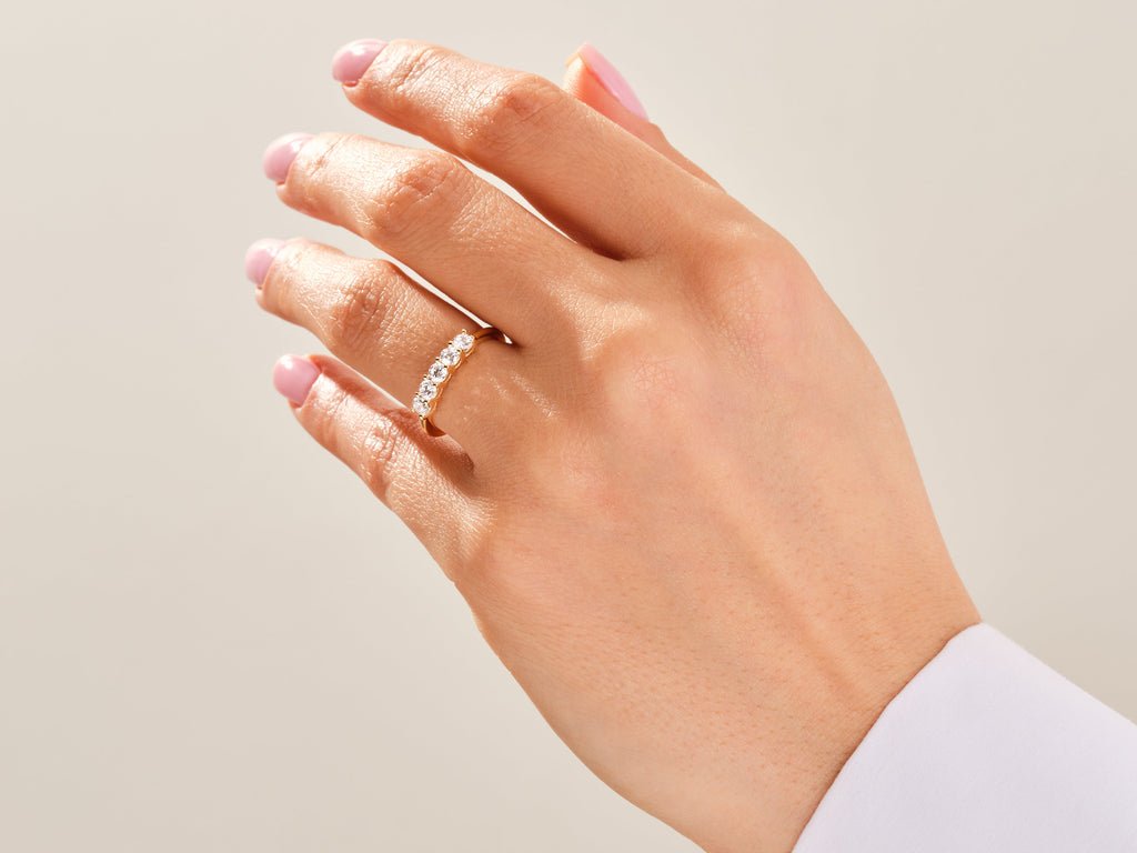 Ethically sourced round diamond eternity band