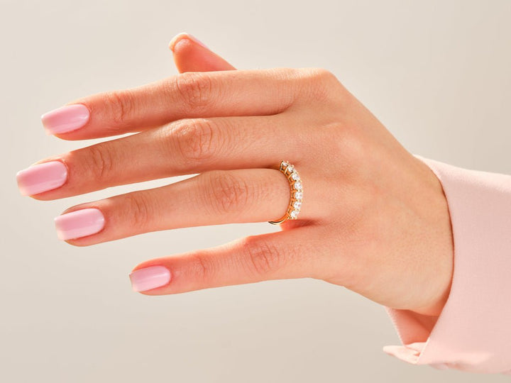 Ethically sourced round diamond eternity band