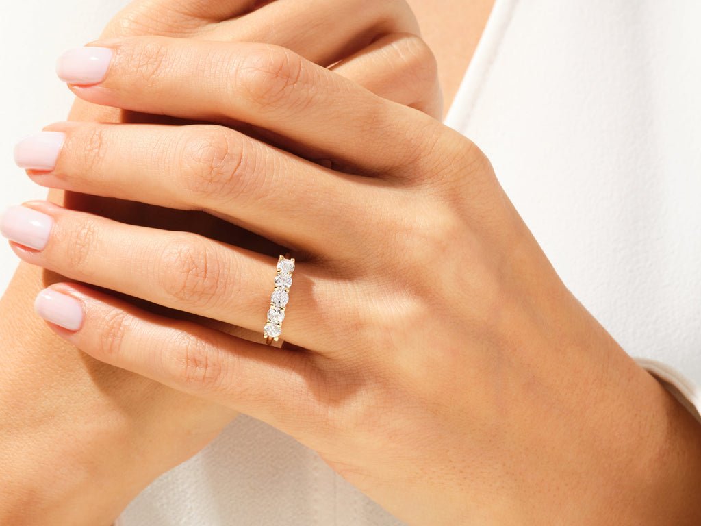 Ethically sourced round diamond eternity band