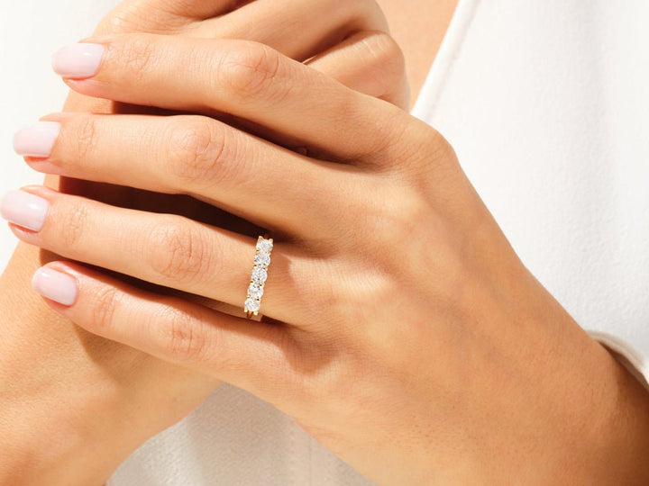 Ethically sourced round diamond eternity band
