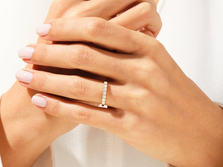 Ethically sourced round diamond eternity band