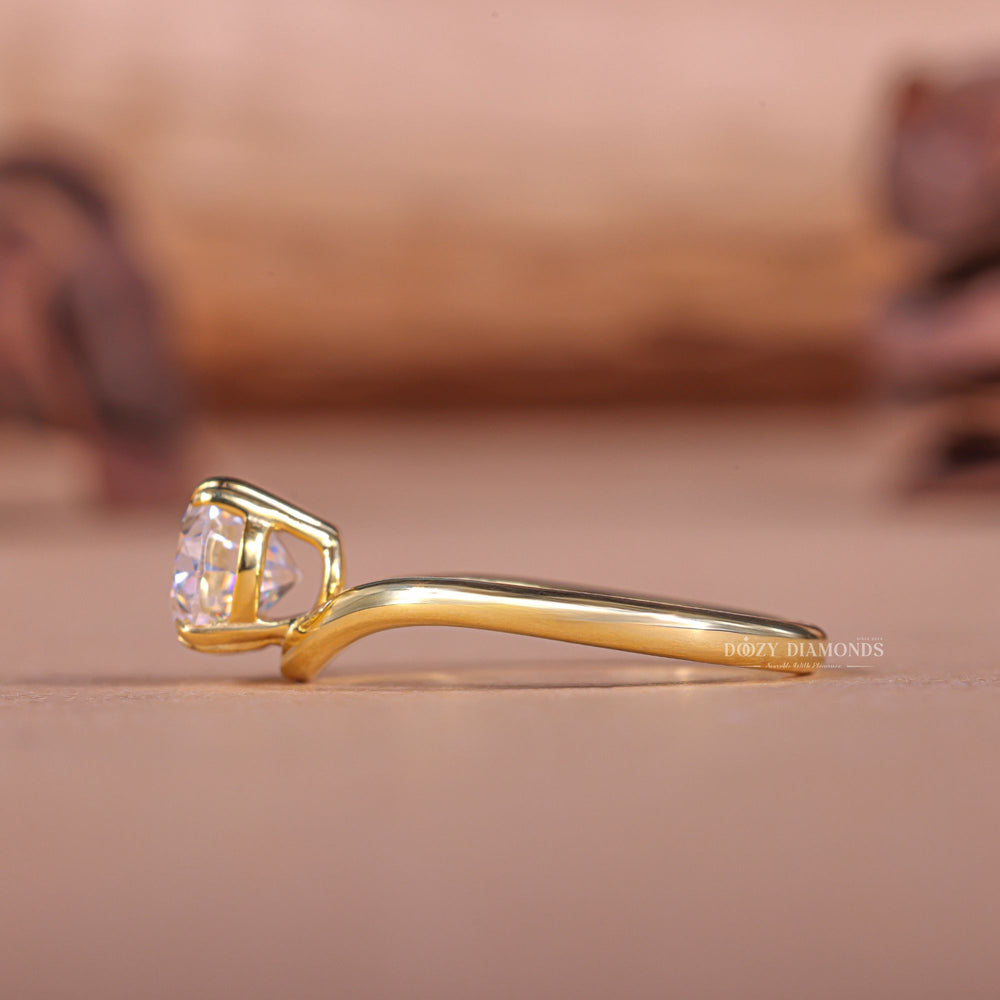 Shop oval cut east west lab grown diamond engagement ring online