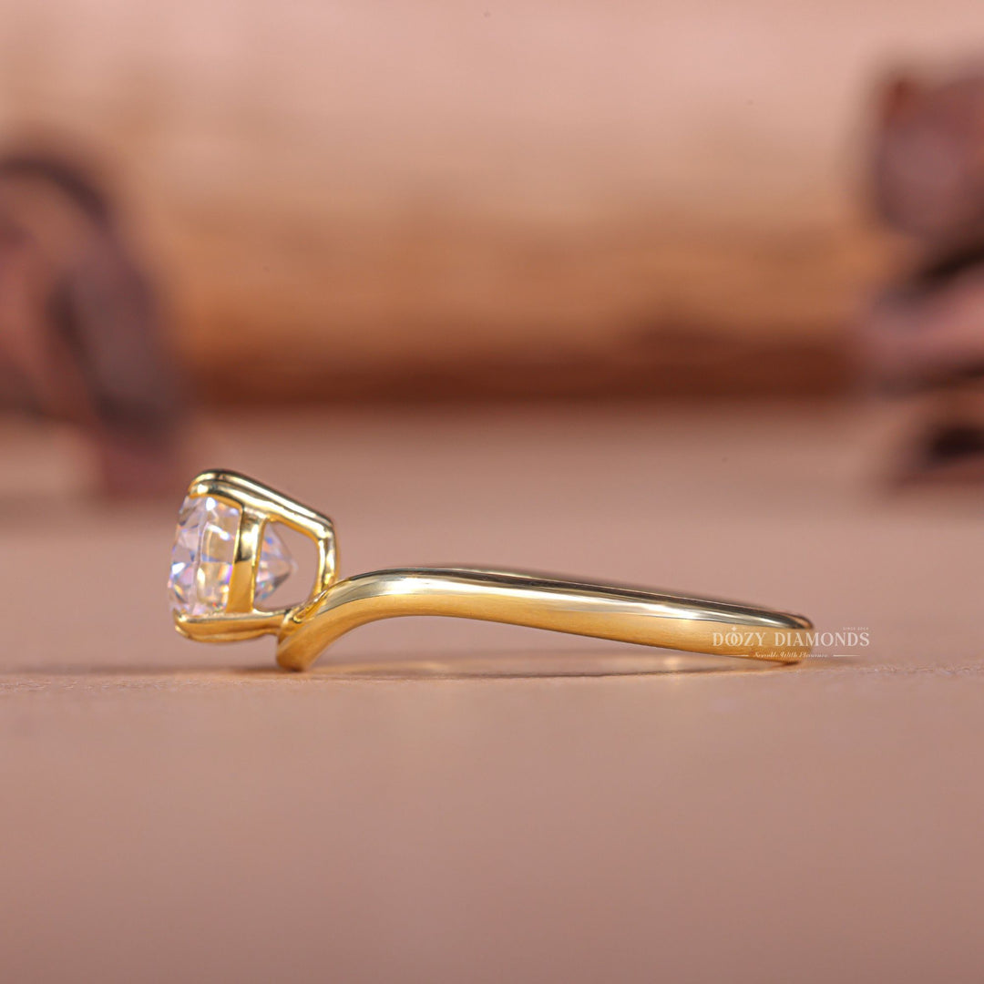 Shop oval cut east west lab grown diamond engagement ring online