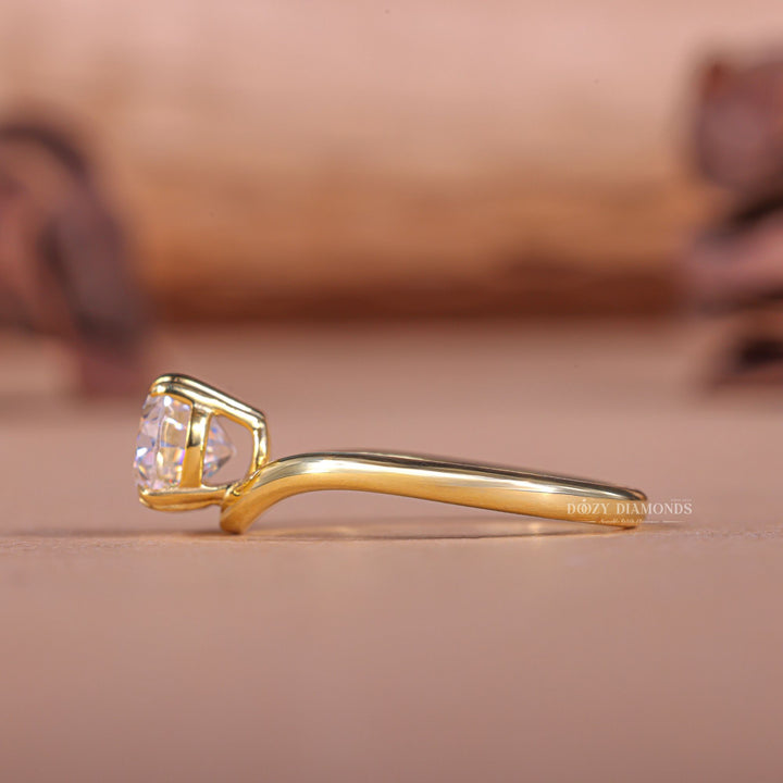 Shop oval cut east west lab grown diamond engagement ring online