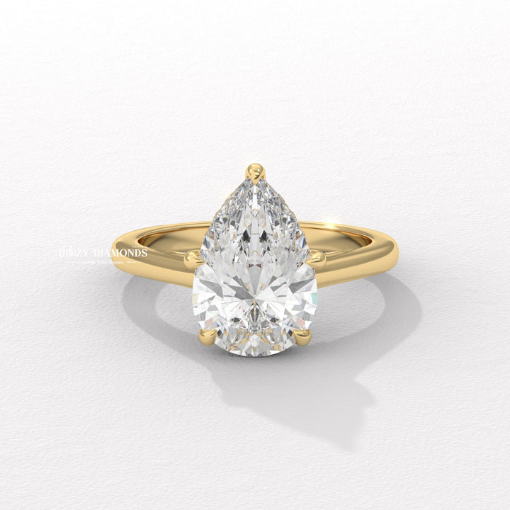 Discover pear solitaire lab grown diamond engagement ring online