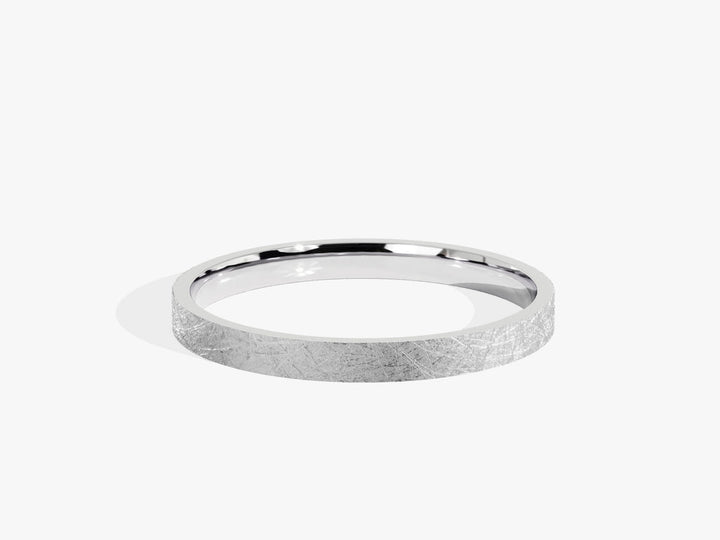 2.0mm Matte Finish Flat Wedding Band in Solid Gold - Doozy Diamonds