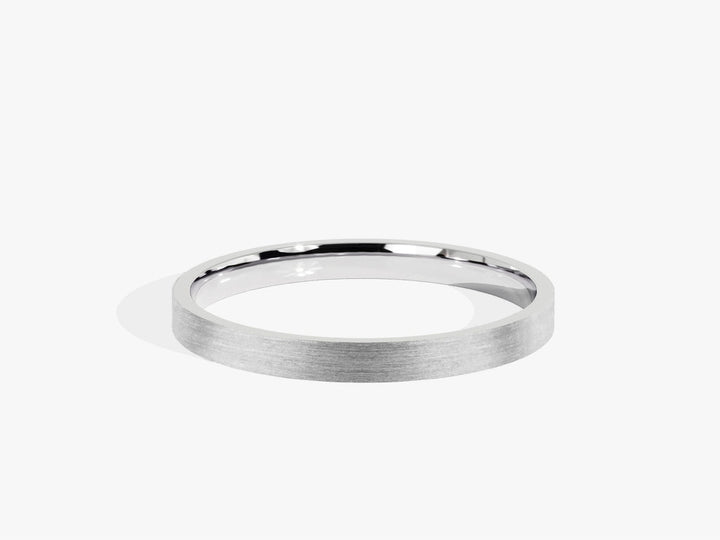 2.0mm Classic Flat Wedding Band - Matte Brushed - Doozy Diamonds