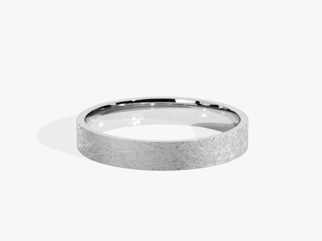 3.0mm Flat Wedding Band with Ice Matte Finish - Doozy Diamonds