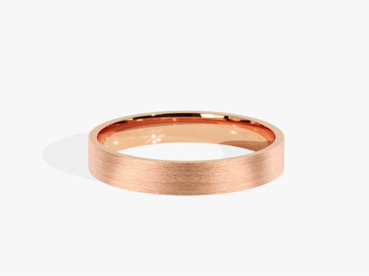 3.0mm Classic Flat Wedding Band - Matte Brushed Anniversary Gift - Doozy Diamonds