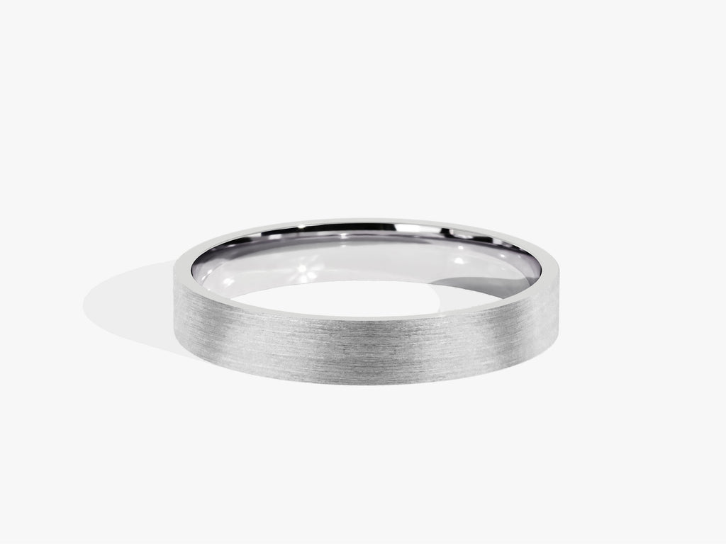 3.0mm Classic Flat Wedding Band - Matte Brushed Anniversary Gift - Doozy Diamonds