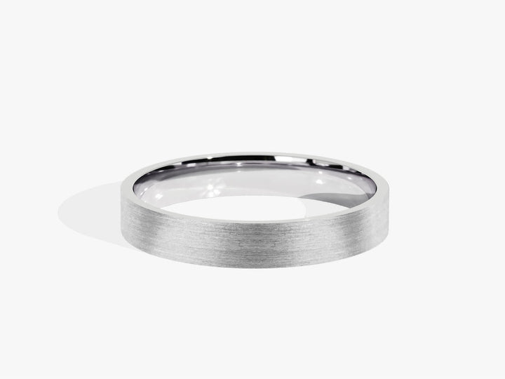 3.0mm Classic Flat Wedding Band - Matte Brushed Anniversary Gift - Doozy Diamonds