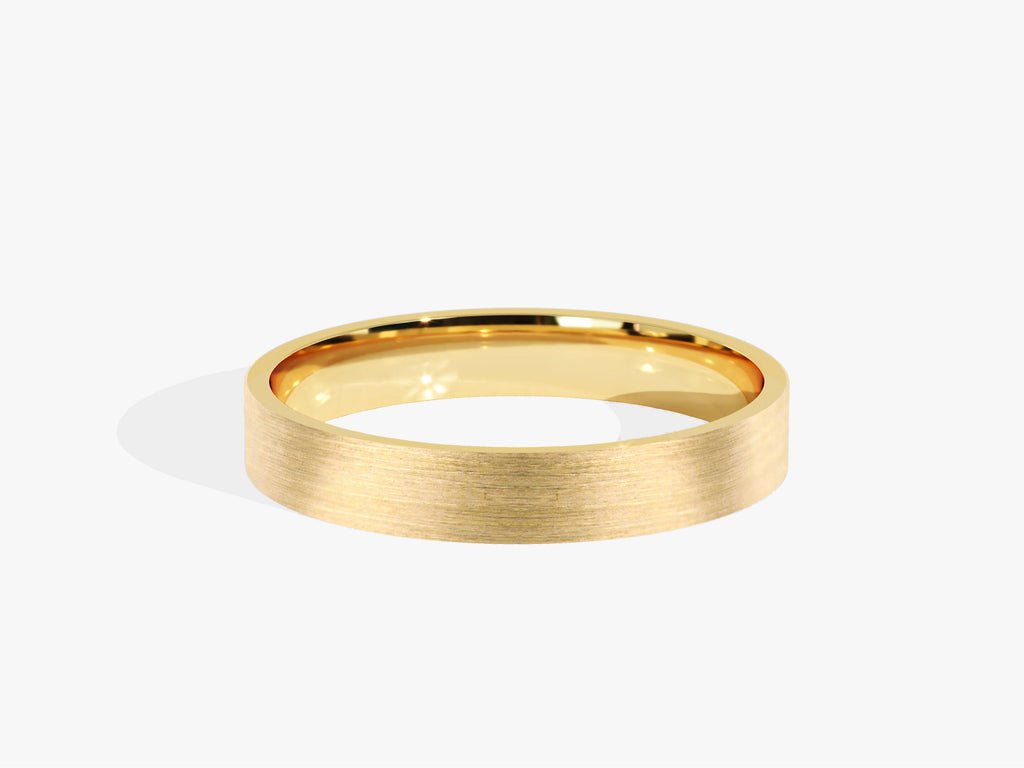 3.0mm Classic Flat Wedding Band - Matte Brushed Anniversary Gift - Doozy Diamonds