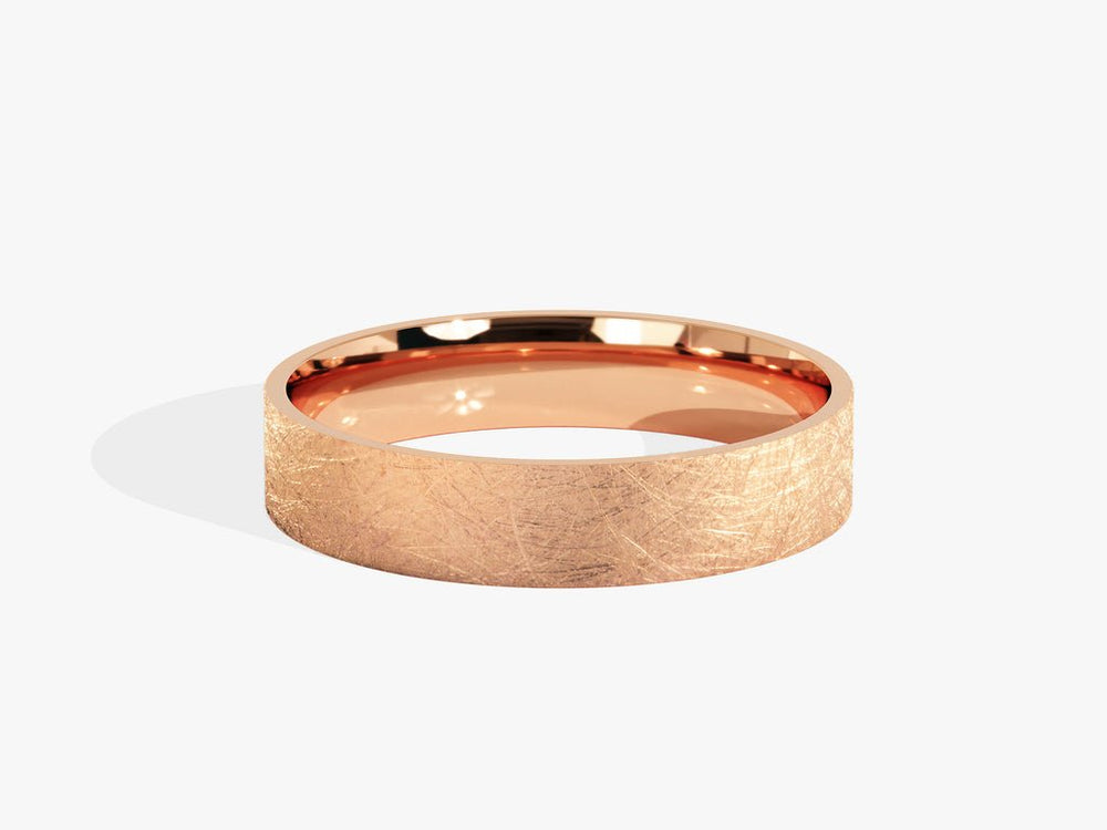 4.0mm Ice Matte Finish Flat Wedding Band - Doozy Diamonds