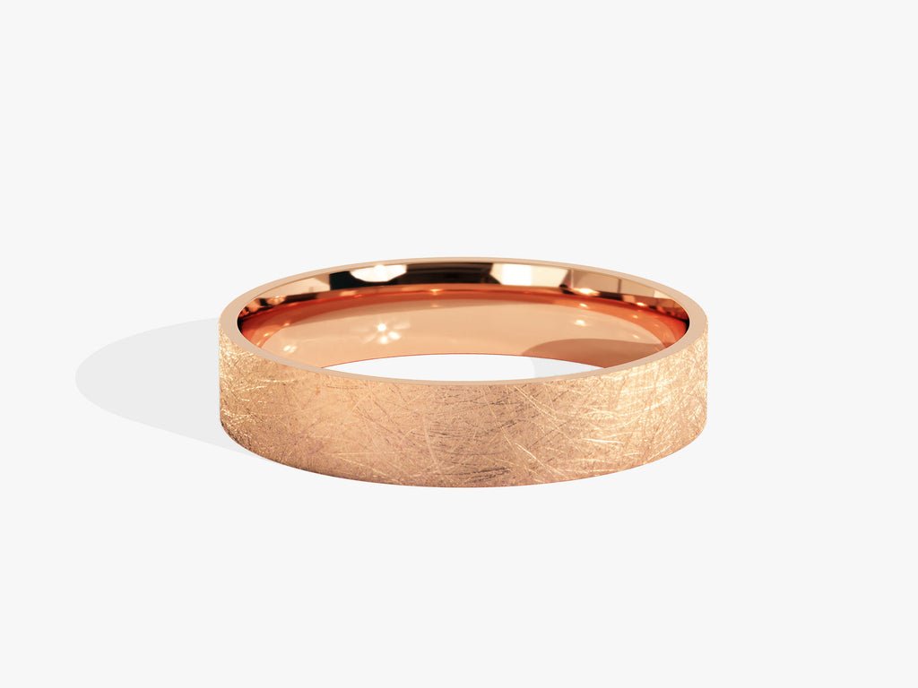 4.0mm Ice Matte Finish Flat Wedding Band - Doozy Diamonds