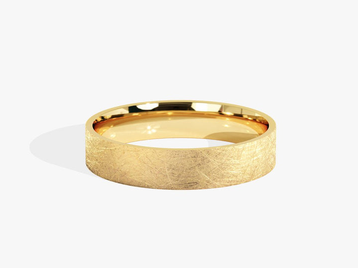 4.0mm Ice Matte Finish Flat Wedding Band - Doozy Diamonds