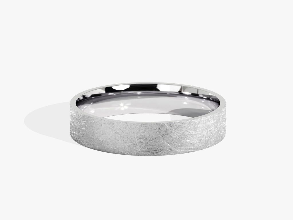 4.0mm Ice Matte Finish Flat Wedding Band - Doozy Diamonds