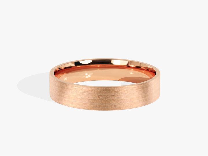4.0mm Classic Flat Wedding Band Matte Brushed Anniversary Gift - Doozy Diamonds