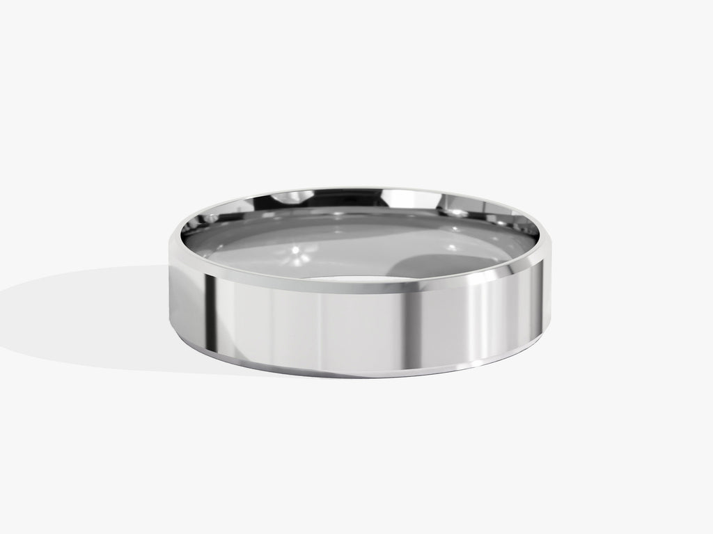 5.0mm Beveled Edge Wedding Band Anniversary Gift For Women - Doozy Diamonds