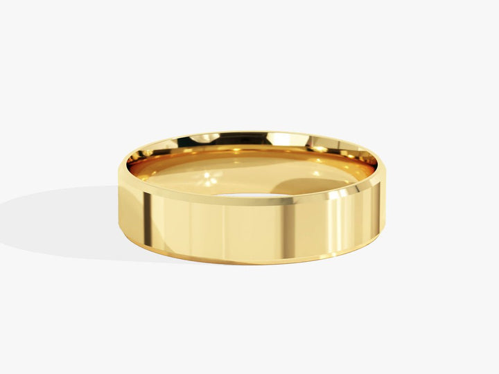 5.0mm Beveled Edge Wedding Band Anniversary Gift For Women - Doozy Diamonds