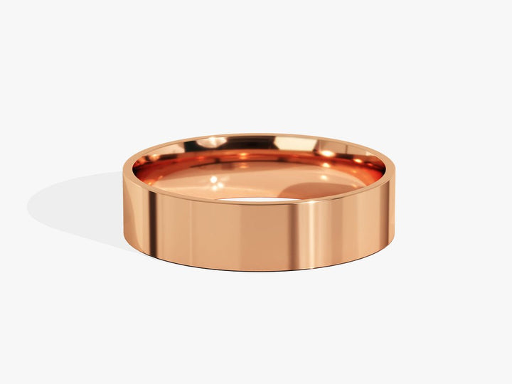 5.0mm Shine Classic Flat Wedding Band - Doozy Diamonds