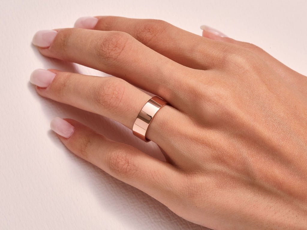 6.0mm Classic Flat Wedding Band For Women - Doozy Diamonds