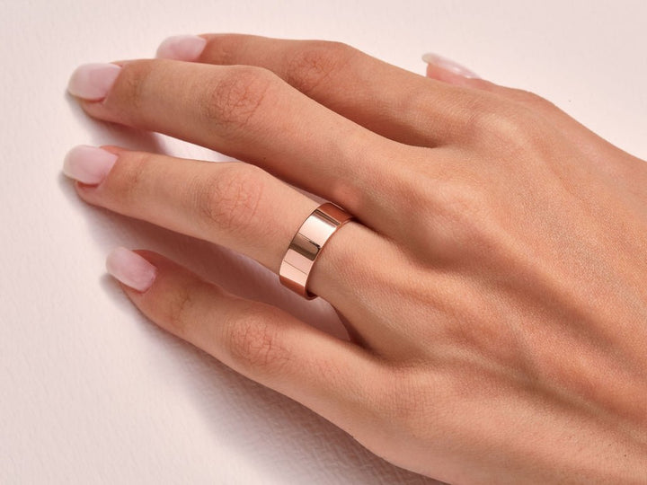 6.0mm Classic Flat Wedding Band For Women - Doozy Diamonds