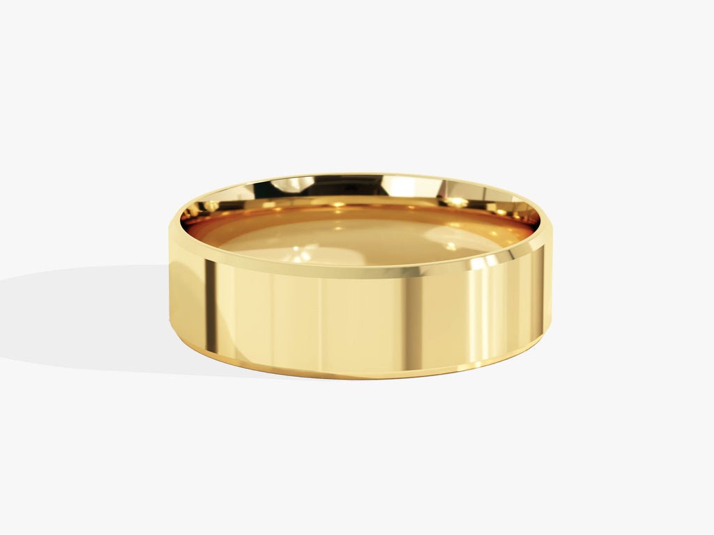 6.0mm Beveled Edge Wedding Band Anniversary Gift For Women - Doozy Diamonds