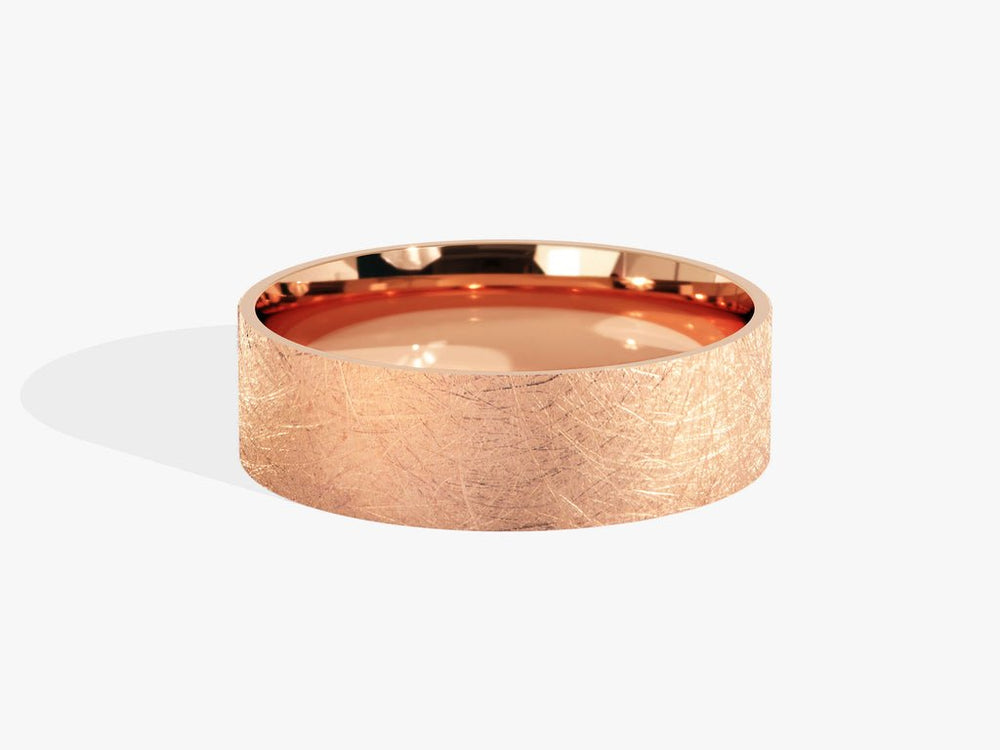 6.0mm Flat Wedding Band with Ice Matte Finish - Doozy Diamonds