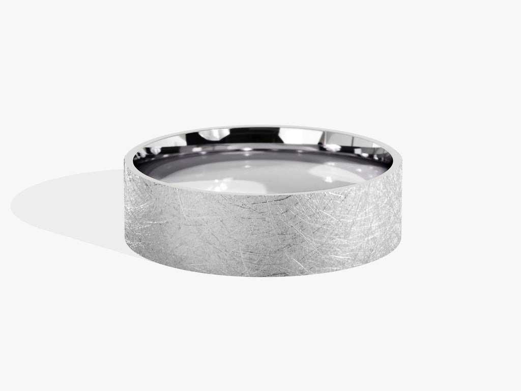6.0mm Flat Wedding Band with Ice Matte Finish - Doozy Diamonds
