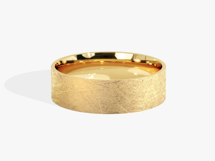 6.0mm Flat Wedding Band with Ice Matte Finish - Doozy Diamonds