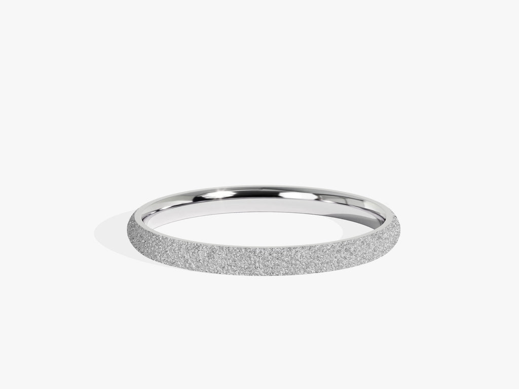 2.0mm Stardust Finish Classic Dome Wedding Band in Solid Gold - Doozy Diamonds