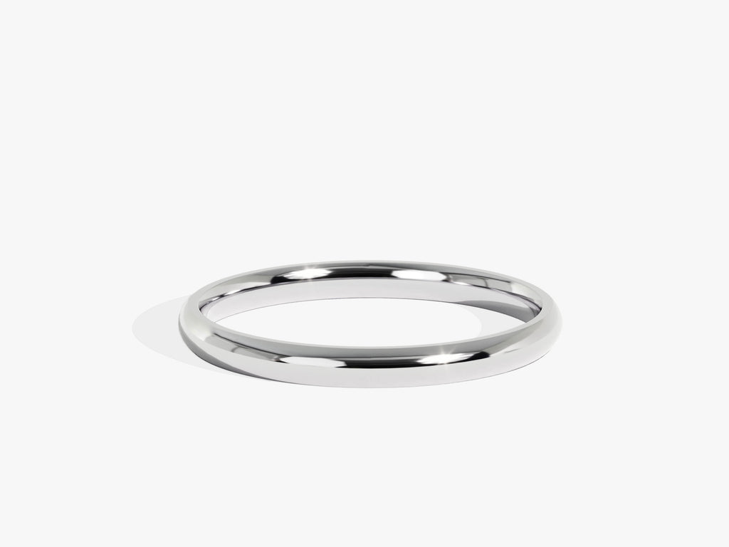 2.0mm Classic Dome Solid Gold Wedding Band Anniversary Gift - Doozy Diamonds