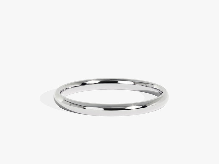 2.0mm Classic Dome Solid Gold Wedding Band Anniversary Gift - Doozy Diamonds